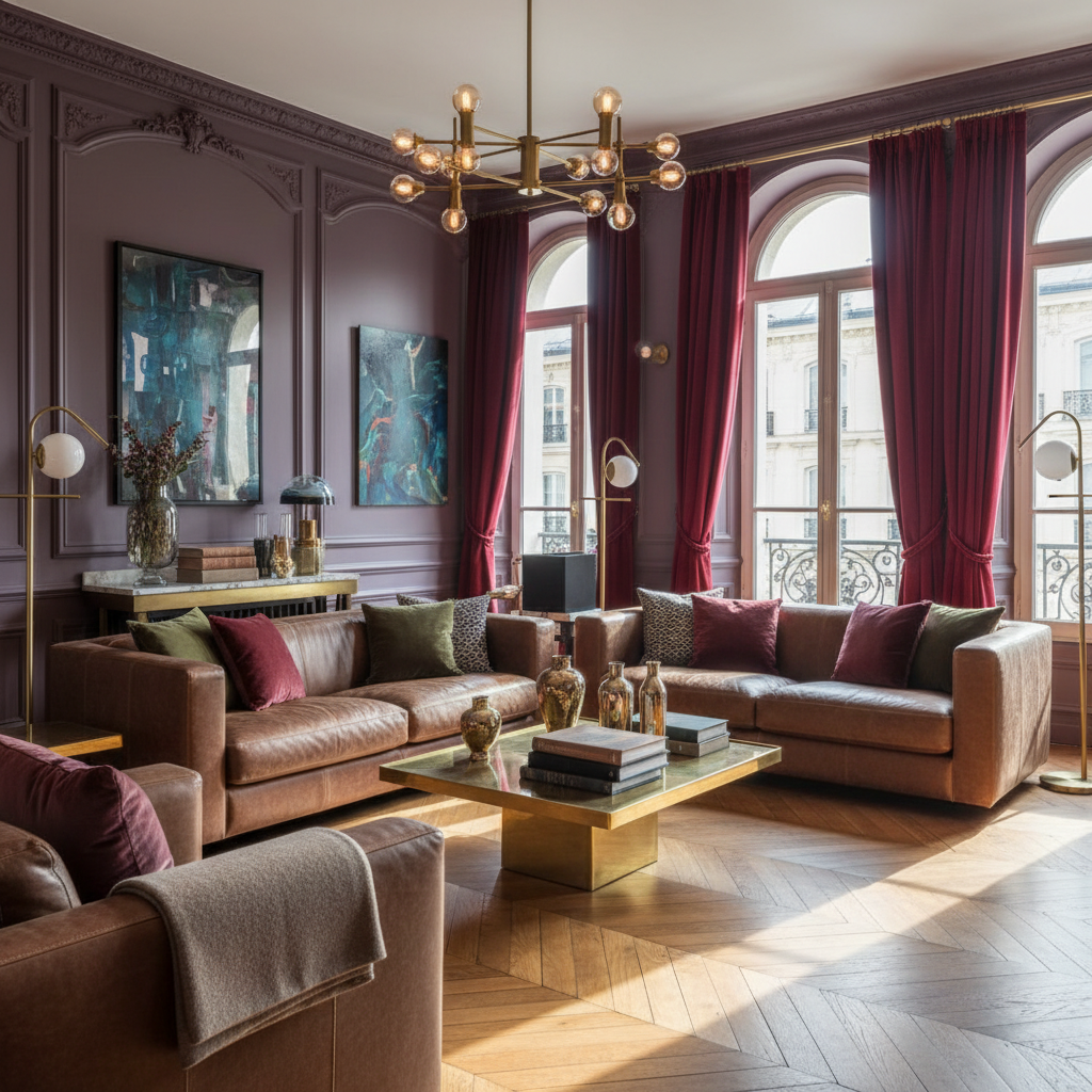 Comment intégrer les couleurs profondes de 2026 dans une rénovation à Saint-Germain-en-Laye : Chocolat, Aubergine et Bordeaux