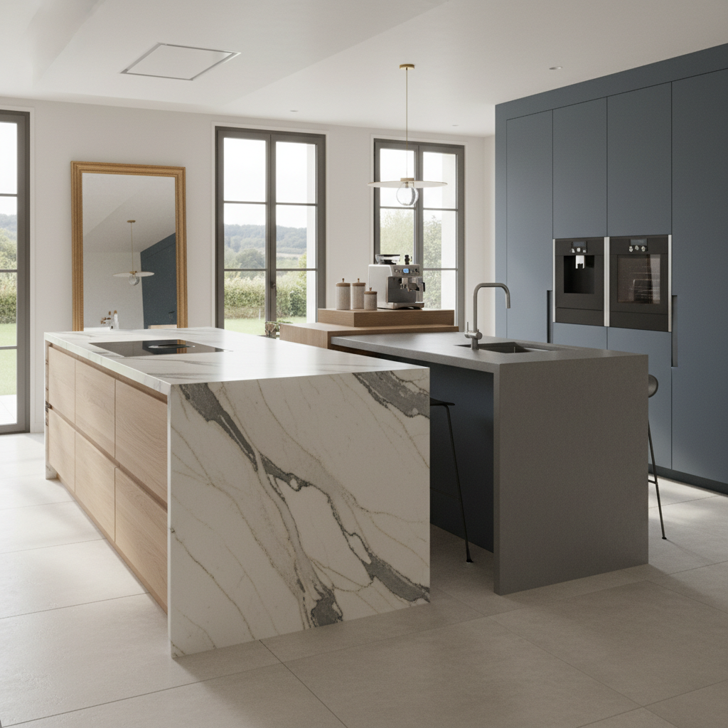 Plans de travail en quartzite ou finitions en béton ciré : quel choix pour votre cuisine 2026 dans les Yvelines ?