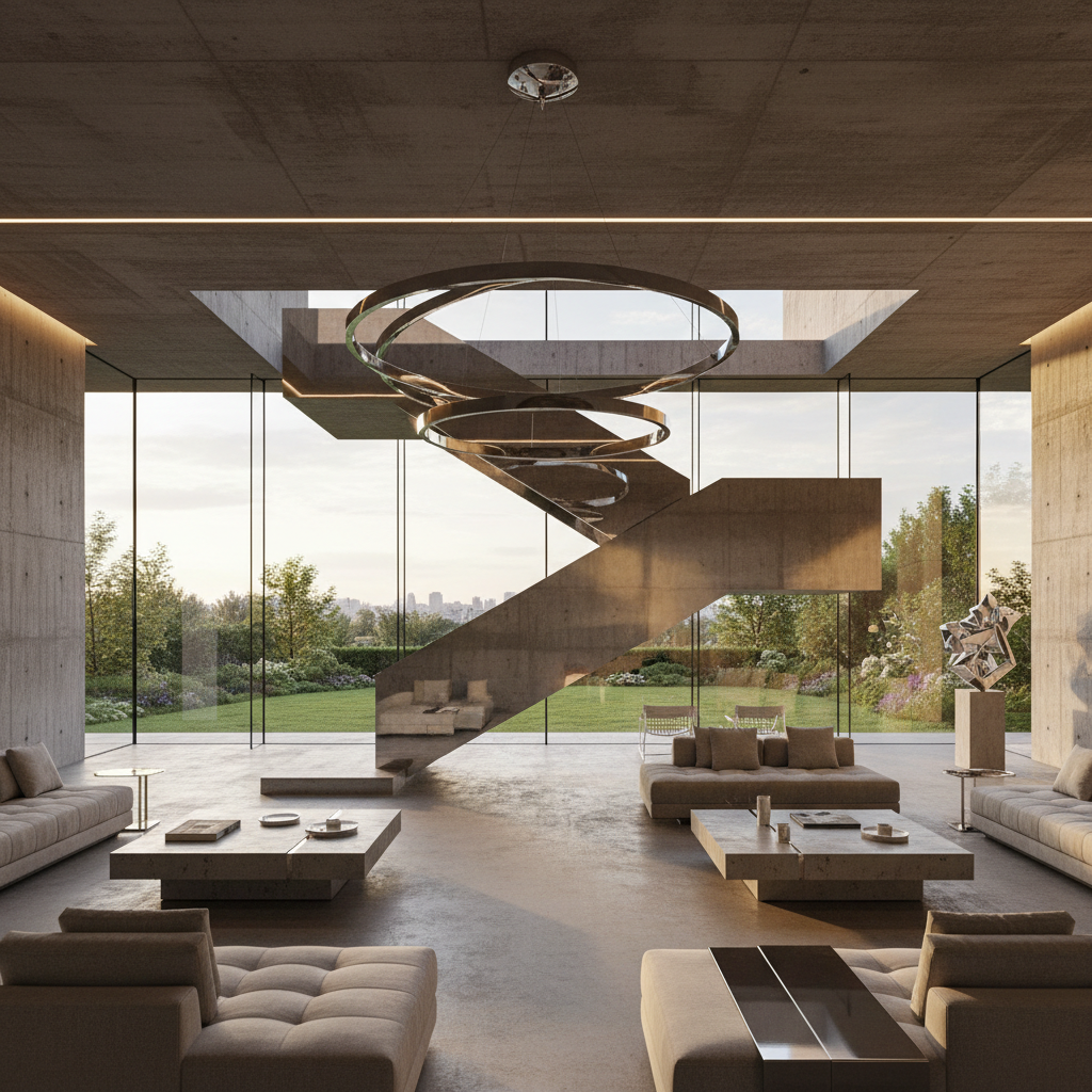 Chrome et verre sculptural : l'avènement du néo-brutalisme dans les intérieurs de Neuilly-sur-Seine en 2026